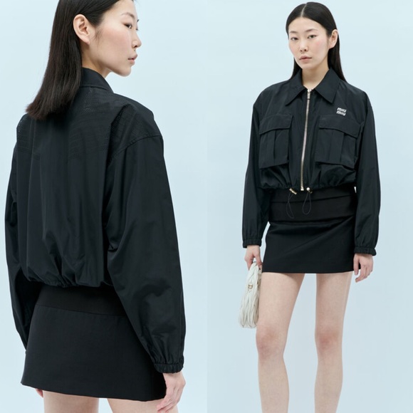 Miu Miu Jackets & Blazers - Miu miu Technical cropped Black Women's Jacket size 36